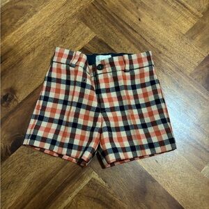 Gucci Kids Plaid Shorts Size 4 In Orange, Blue, Tan